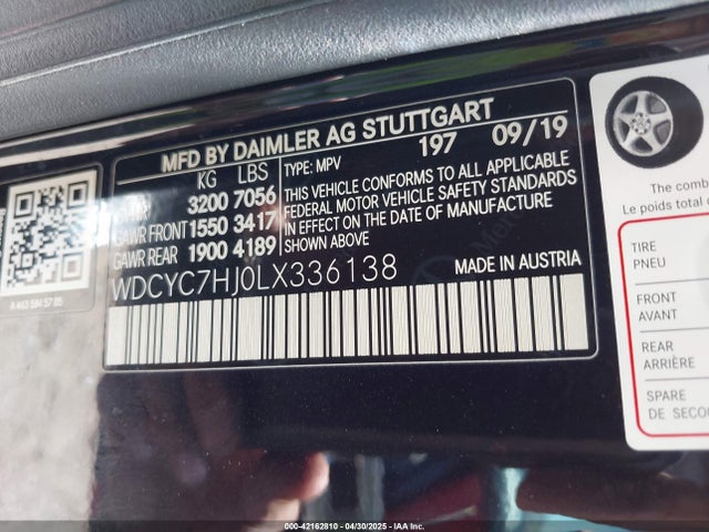 WDCYC7HJ0LX336138 Mercedes-Benz m177