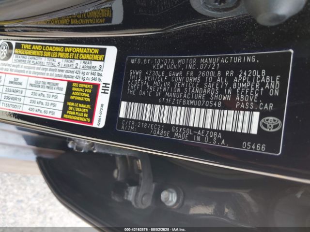 4T1FZ1FBXMU070548 Toyota Avalon Trd