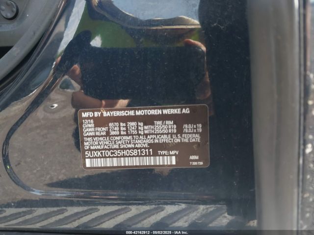 5UXKT0C35H0S81311 BMW X5 Edrive Xdrive40e Iperformance