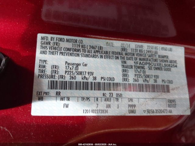 1FADP5CUXEL508254 Ford C-max Energi Sel