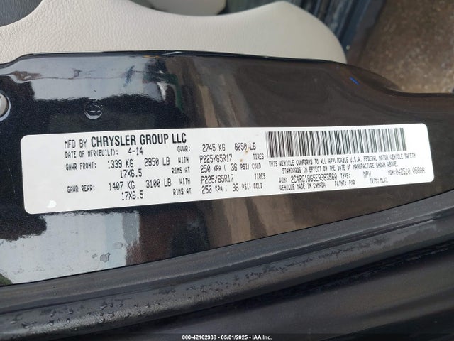 2C4RC1BG5ER383560 Chrysler Town & Country Touring