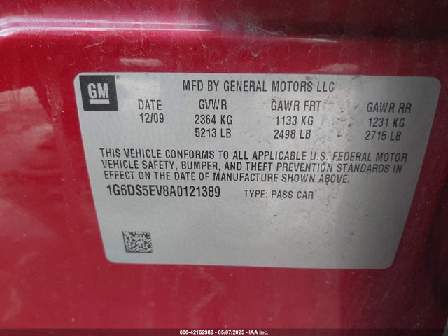 2010 CADILLAC CTS 1G6DS5EV8A0121389 Photo 8