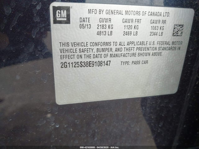 2G1125S38E9108147 Chevrolet Impala 2lt