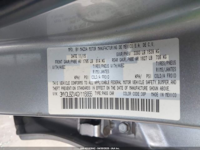 3MYDLBZV4GY116855 Scion IA