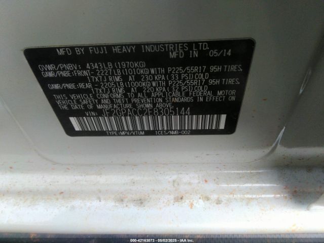 JF2GPACC2E8305144 Subaru Xv Crosstrek 2.0i Premium
