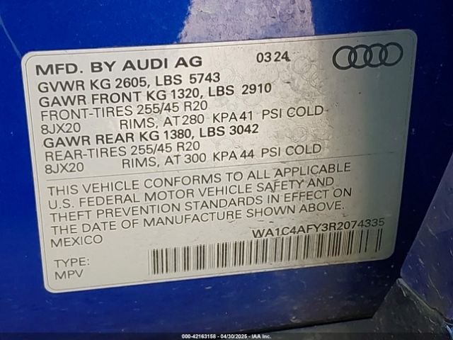2024 AUDI SQ5 WA1C4AFY3R2074335 Photo 8