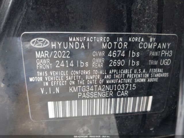 2022 GENESIS G70 KMTG34TA2NU103715 Photo 8