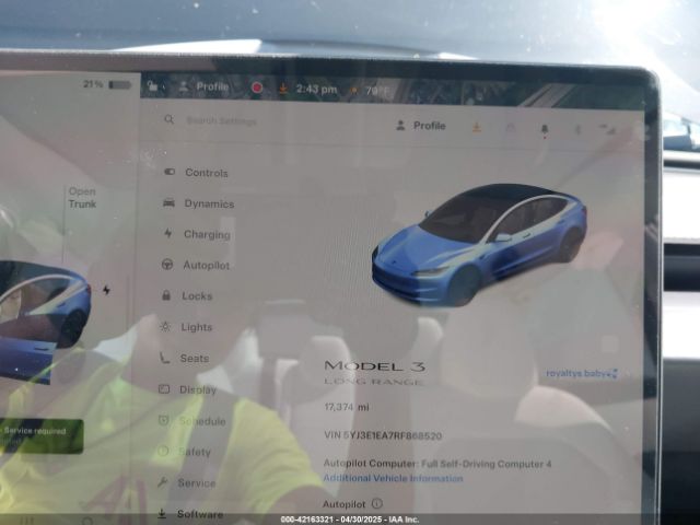 2024 TESLA MODEL 3 5YJ3E1EA7RF868520 Photo 6
