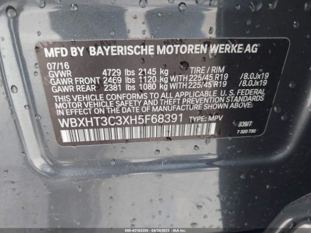 WBXHT3C3XH5F68391 BMW X1 Xdrive28i