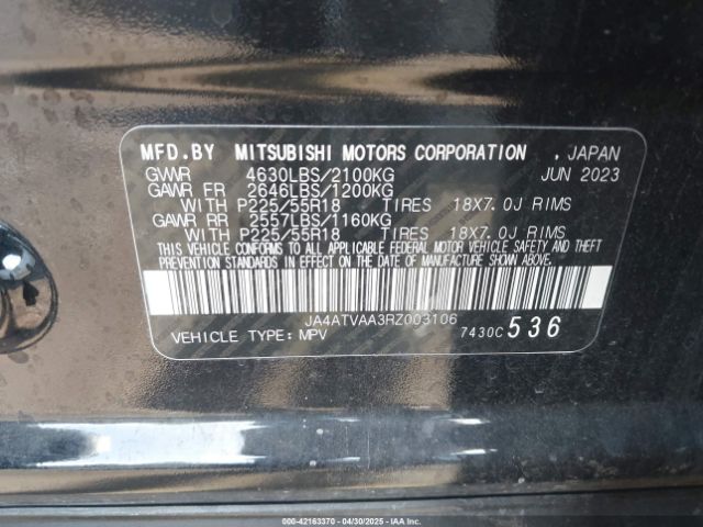 2024 MITSUBISHI ECLIPSE CROSS JA4ATVAA3RZ003106 Photo 8