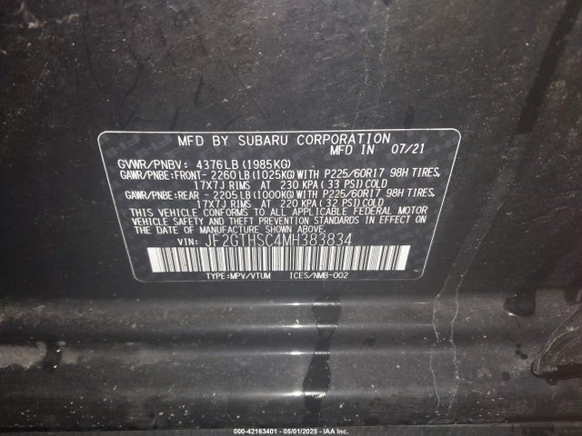 JF2GTHSC4MH383834 Subaru Crosstrek Sport