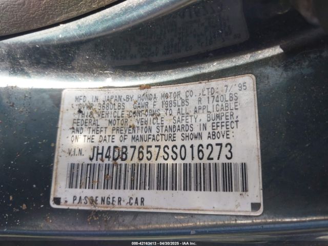 1995 ACURA INTEGRA JH4DB7657SS016273 Photo 8