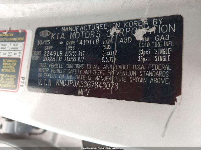 KNDJP3A53G7843073 KIA SOUL +