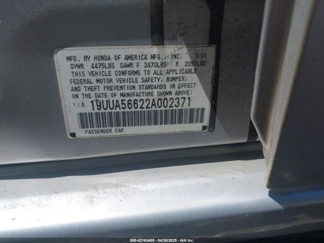 2002 ACURA TL 19UUA56622A002371 Photo 8