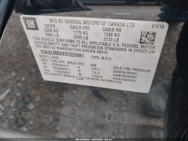 2GKALMEKXE6229981 GMC Terrain Sle-1