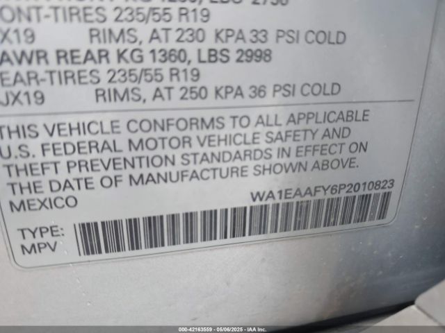 WA1EAAFY6P2010823 Audi Q5 Premium Plus 45 Tfsi S Line Quattro