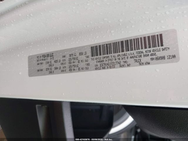 3C6TRVNG1FE517742 RAM Promaster 1500 Low Roof