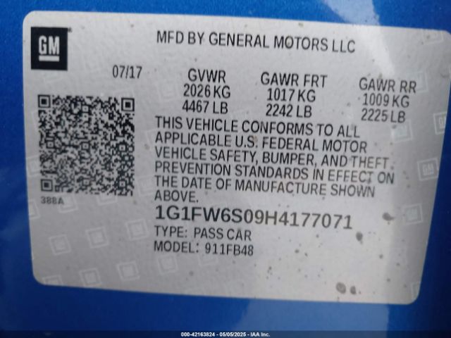 1G1FW6S09H4177071 Chevrolet BOLT EV LT