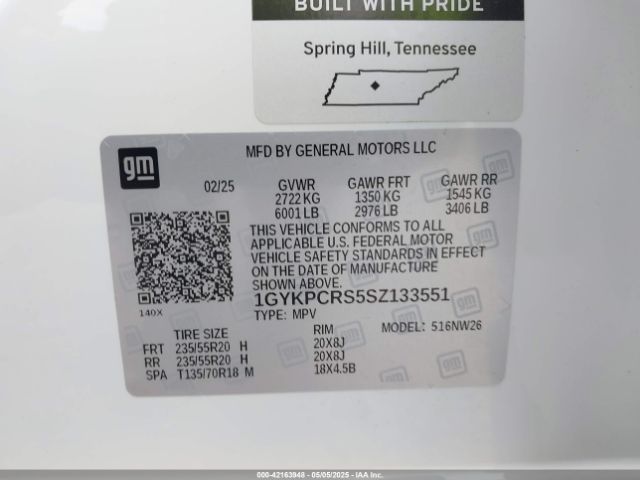 2025 CADILLAC XT6 1GYKPCRS5SZ133551 Photo 8