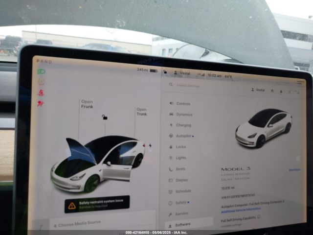 5YJ3E1EB7MF879745 Tesla Model 3 Long Range Dual Motor All-wheel Drive