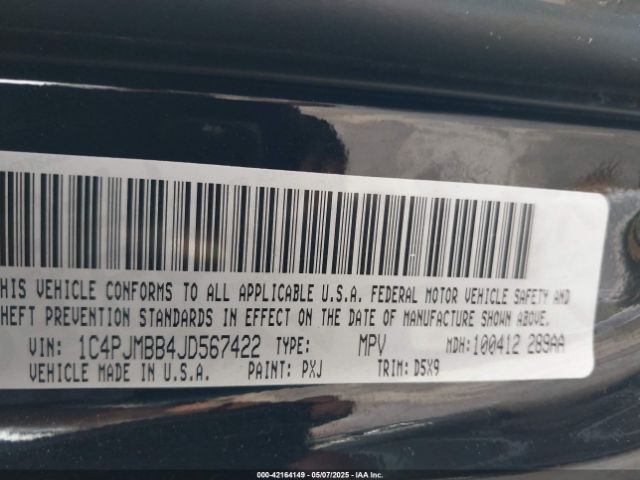 1C4PJMBB4JD567422 Jeep Cherokee Trailhawk 4x4
