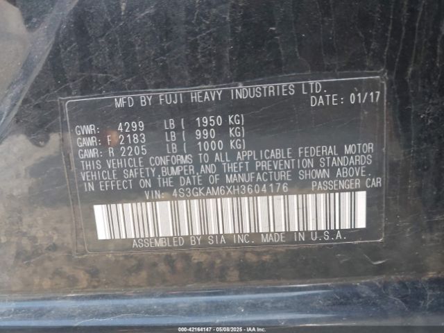 4S3GKAM6XH3604176 Subaru Impreza 2.0i Sport