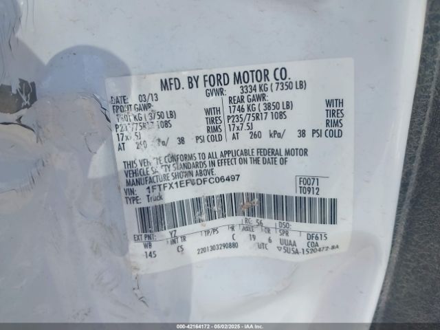 2013 FORD F-150 1FTFX1EF6DFC06497 Photo 8
