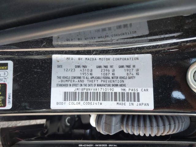 JM1BPBNYXR1710190 Mazda Mazda3 Hatchback 2.5 Turbo Premium Plus