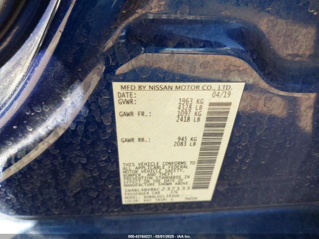 2019 NISSAN ALTIMA 1N4BL4BV8KC237133 Photo 8