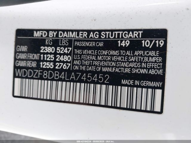 2020 MERCEDES-BENZ E 350 WDDZF8DB4LA745452 Photo 8