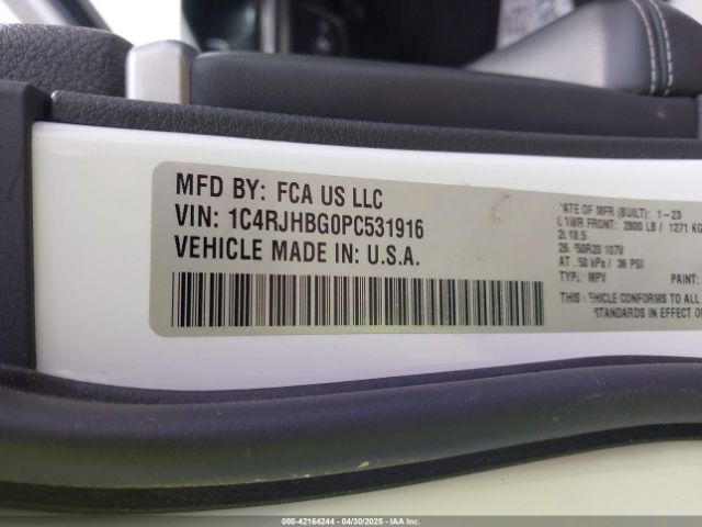 1C4RJHBG0PC531916 Jeep Grand Cherokee Limited 4x4