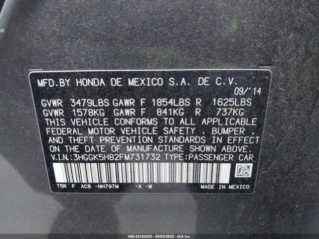 3HGGK5H82FM731732 Honda Fit Ex/ex-l