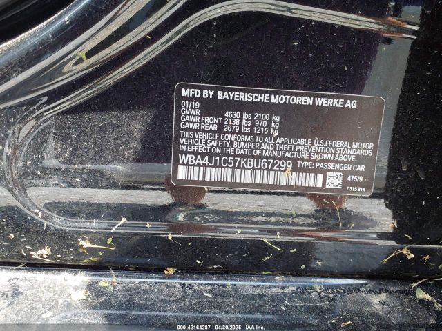 2019 BMW 430I GRAN COUPE WBA4J1C57KBU67299 Photo 8