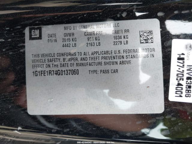 1G1FE1R74G0137060 Chevrolet Camaro 1ss