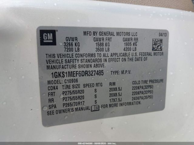 2013 GMC YUKON XL 1500 1GKS1MEF6DR327485 Photo 8