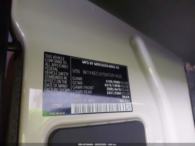 2022 MERCEDES-BENZ SPRINTER 2500 W1Y4ECVY5NT091433 Photo 8