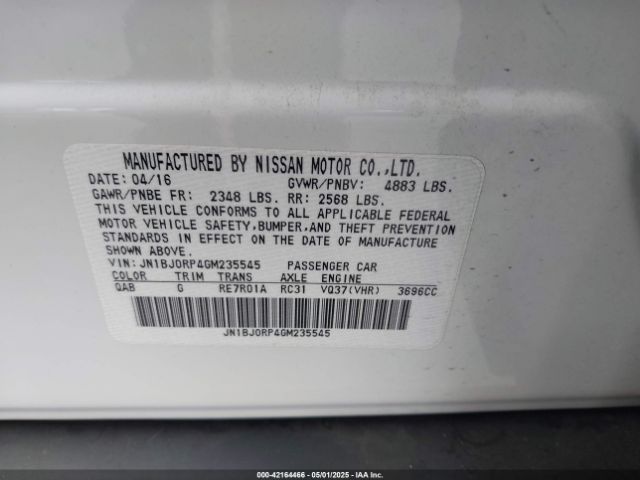 JN1BJ0RP4GM235545 Infiniti QX50