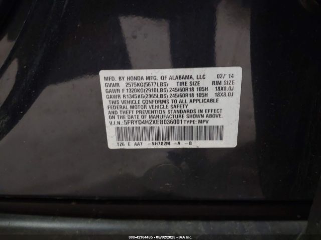 5FRYD4H2XEB036001 Acura MDX
