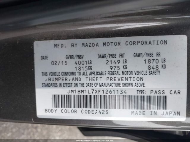 JM1BM1L7XF1261134 Mazda pe