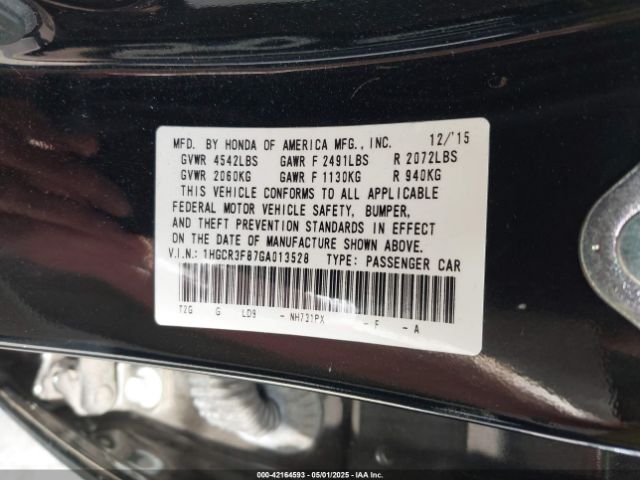 1HGCR3F87GA013528 Honda Accord Ex-l V-6