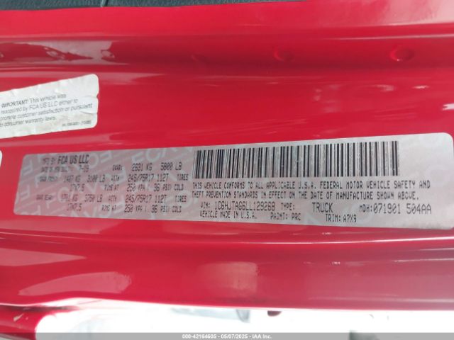 1C6HJTAG6LL129268 Jeep Gladiator Sport S 4x4