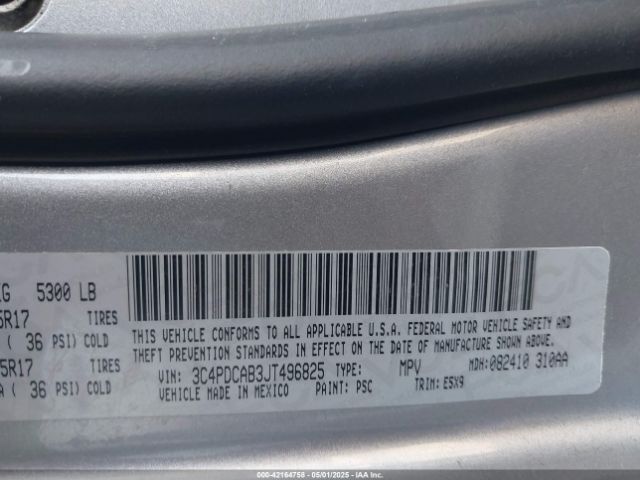 3C4PDCAB3JT496825 Dodge JOURNEY SE