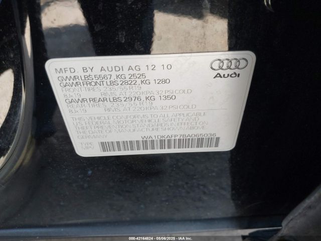 2011 AUDI Q5 WA1DKAFP7BA065036 Photo 8