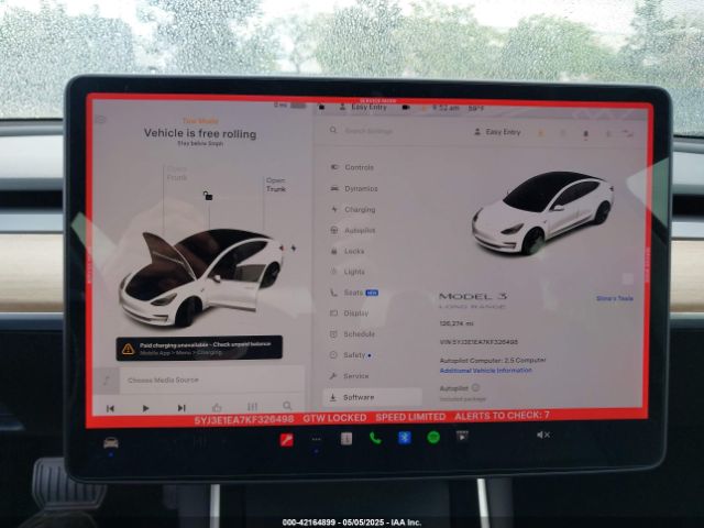 5YJ3E1EA7KF326498 Tesla Model 3 Long Range/mid Range/standard Range/standard Range Plus