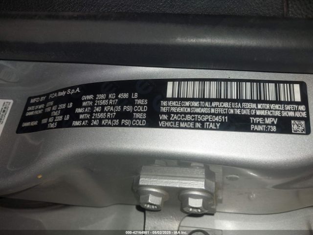 ZACCJBCT5GPE04511 Jeep Renegade Trailhawk