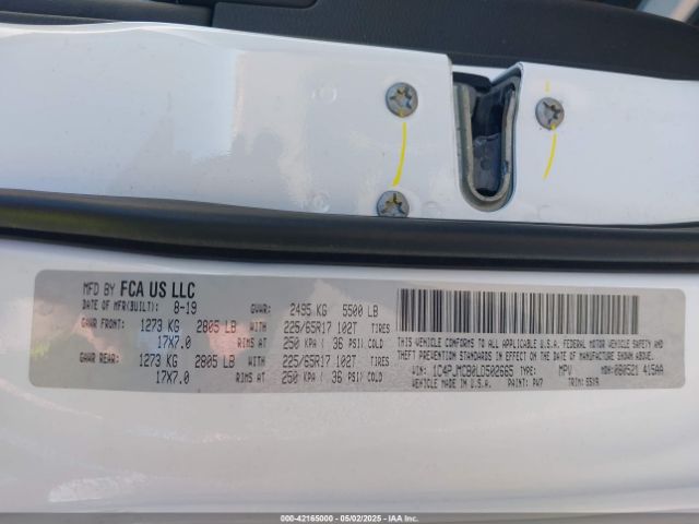 1C4PJMCB0LD502665 Jeep Cherokee Latitude 4x4