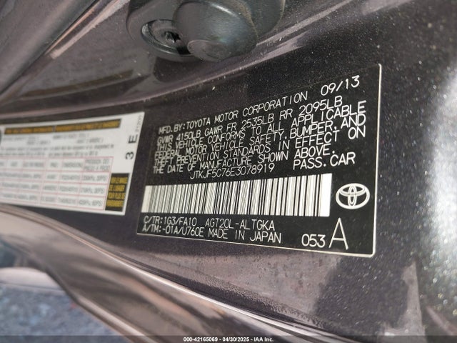 Scion 2ar-fe 2014 JTKJF5C76E3078919 Image 9