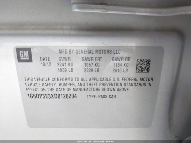 2013 CADILLAC CTS 1G6DP5E3XD0128204 Photo 8