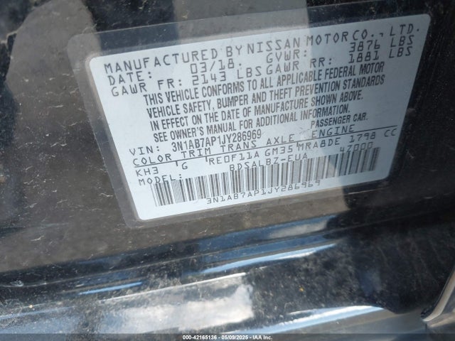 Nissan 2018 2018 3N1AB7AP1JY286969 Image 9