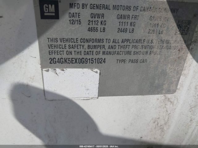 2G4GK5EX0G9151024 Buick Regal Turbo